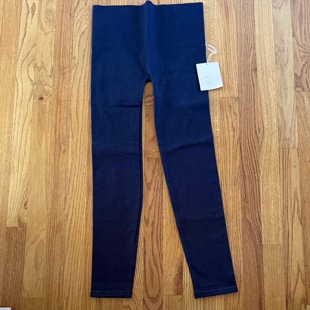 New M. Rena Tummy Control Blue Denim Leggings Style 83162 Made in USA Size M/L